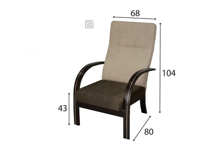 Fotel Lux - wymiary