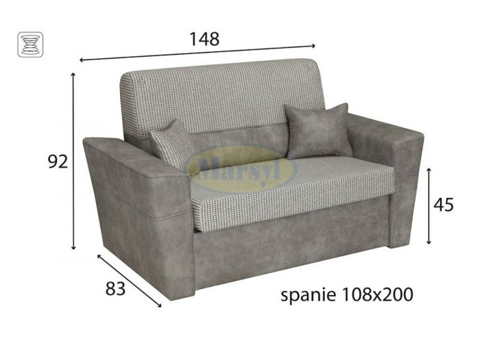 Sofa II Porto K - wymiary