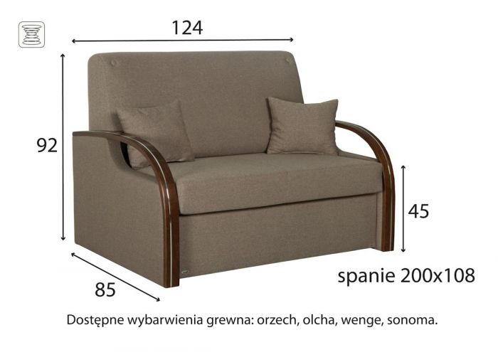 Sofa II Lux - wymiary